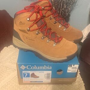 Columbia Tan and Red Outdoor Boots